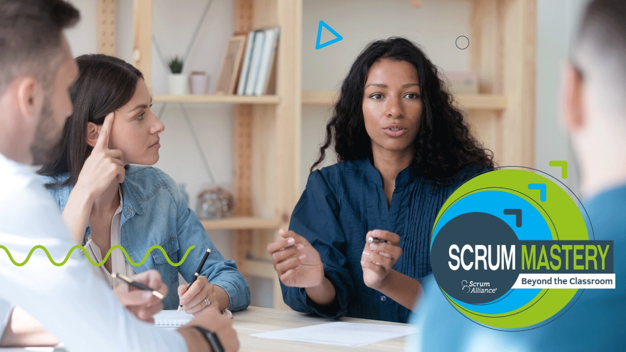 Graphic encouraging you to watch videos from the October 2020 ScrumMastery Beyond the Classroom event.